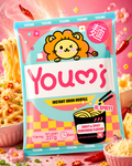 Youmi Instant Udon Noodle Sweet & Spicy Carbonara Flavour