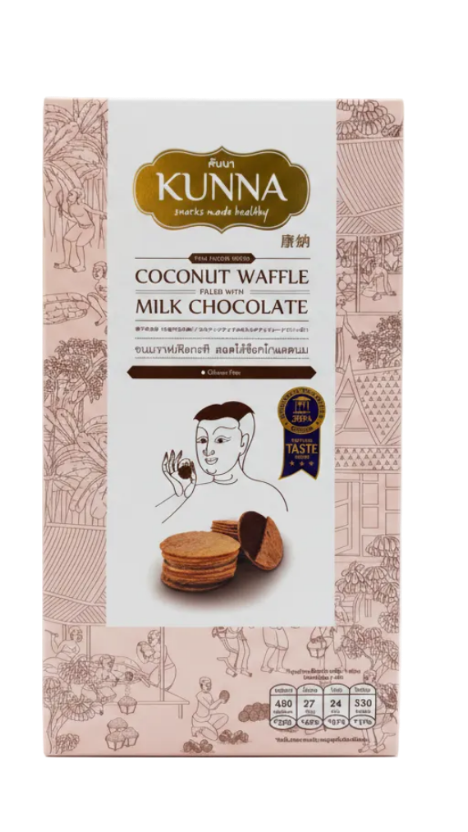 Coconut Waffle Filled With Milk Chocolate 🧇🍫 Limited Import Recommended by Sip'n Snack Nation
