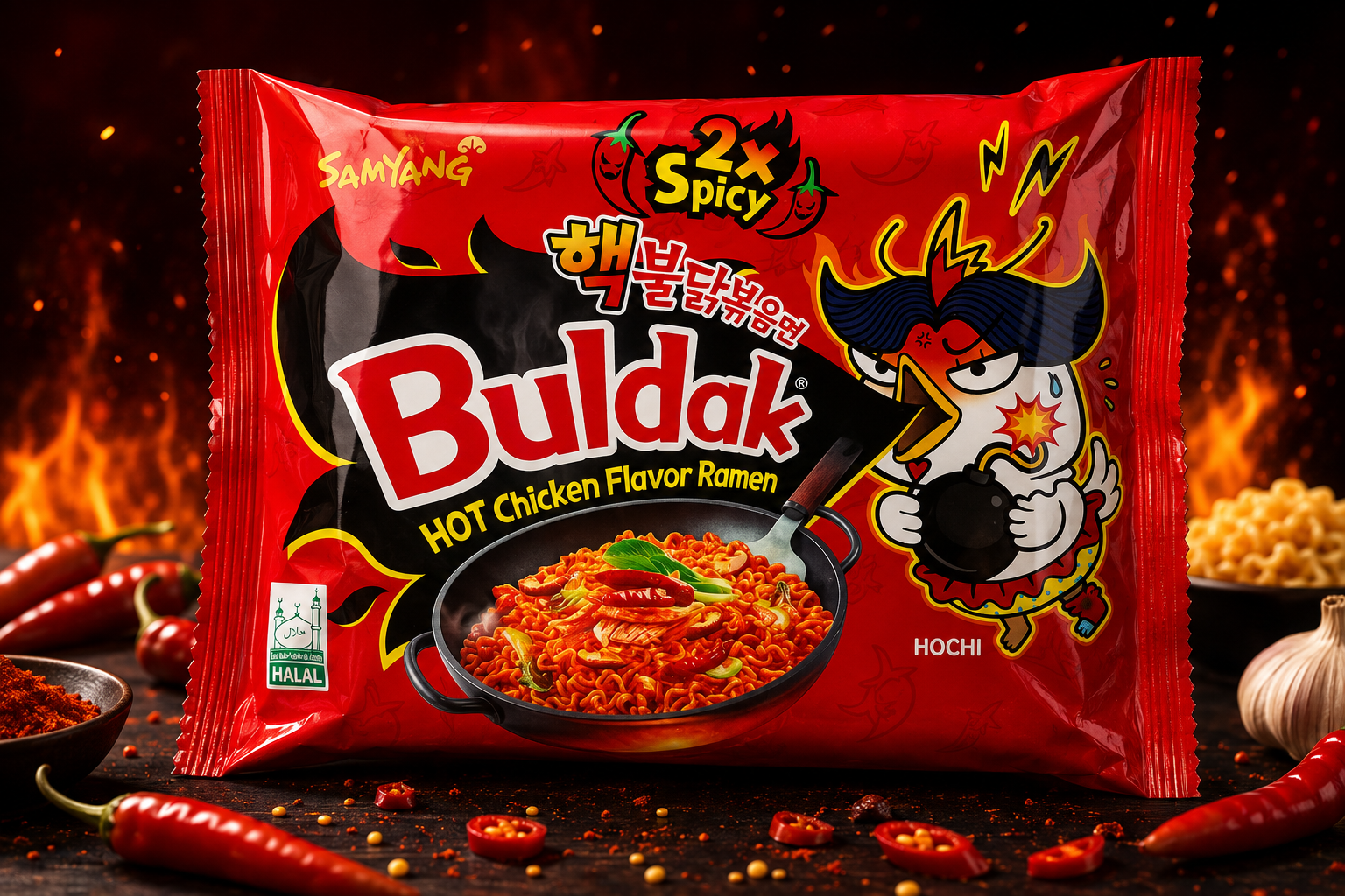 Buldak 2x Spicy Hot Chicken Ramen