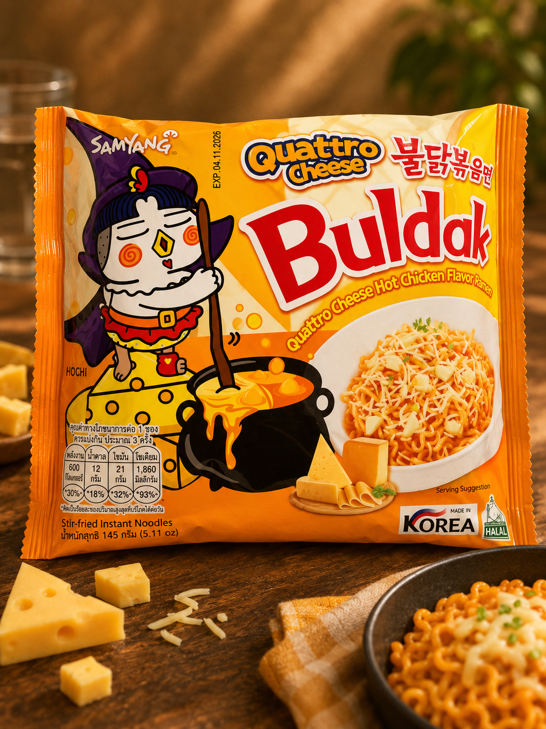 Buldak Quatro Cheese Hot Chicken Flavor