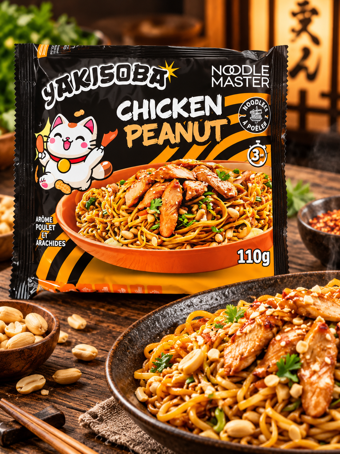 Chicken Peanut Yakisoba Instant Noodle 110g