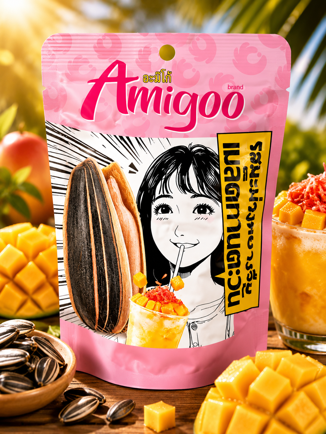 Sonnenblumenkerne mit Mango Geschmack - Amigoo