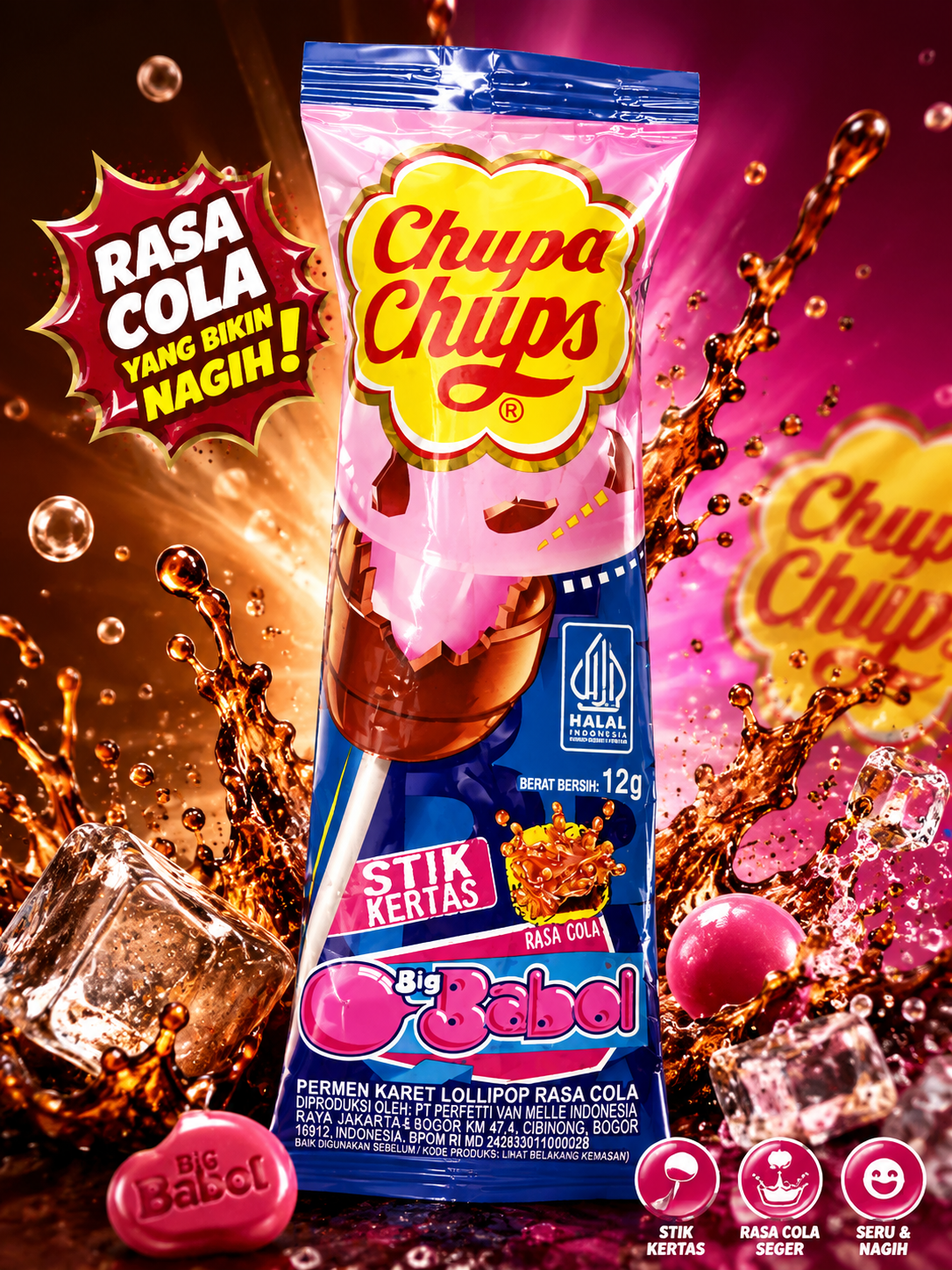 Chupa Chups Babol Cola Flavor