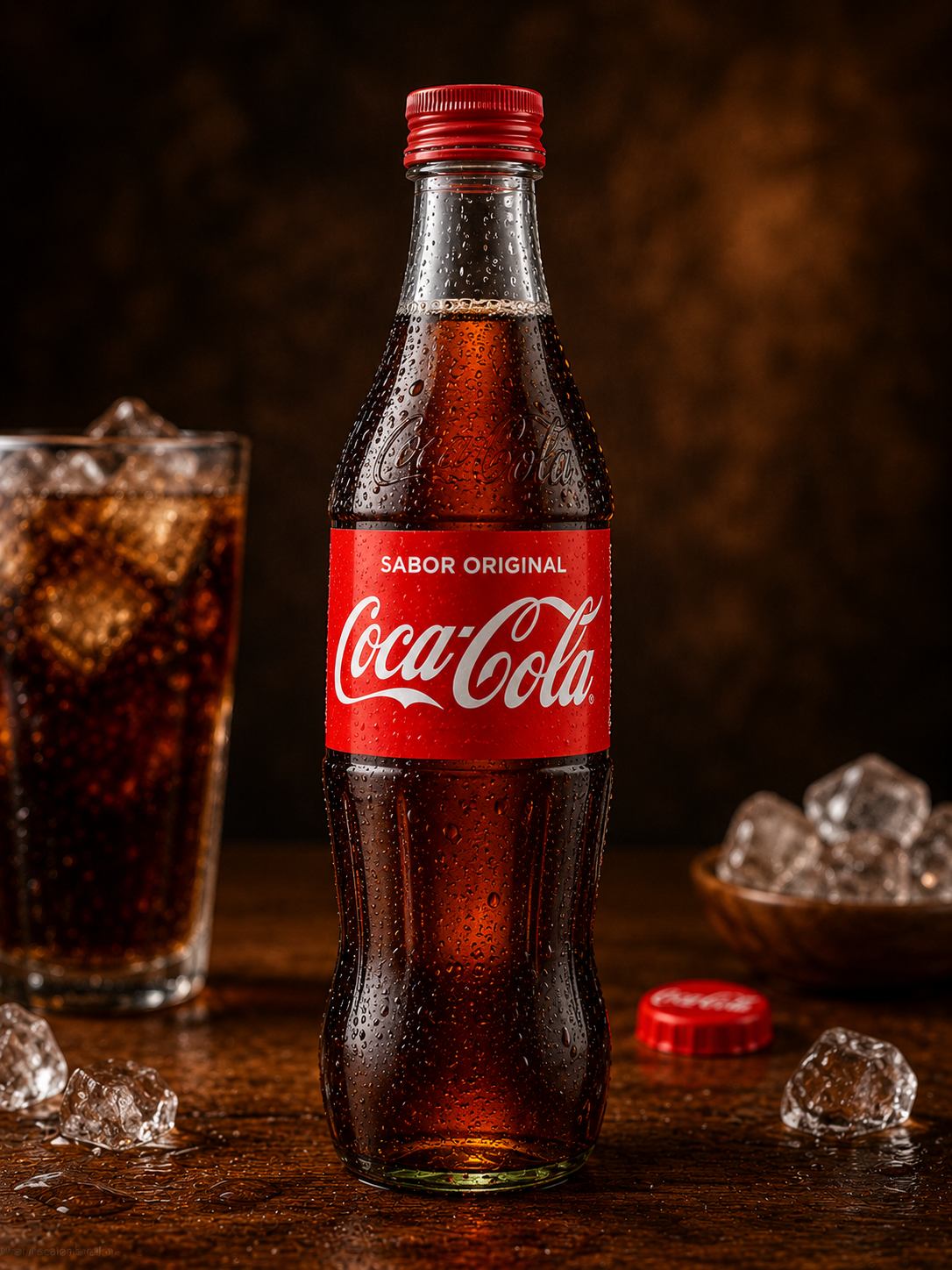 COCA COLA 500 ML Glasflasche mit Verschlussdeckel TAPAROSCA/ SCREW CAP VIDRIO