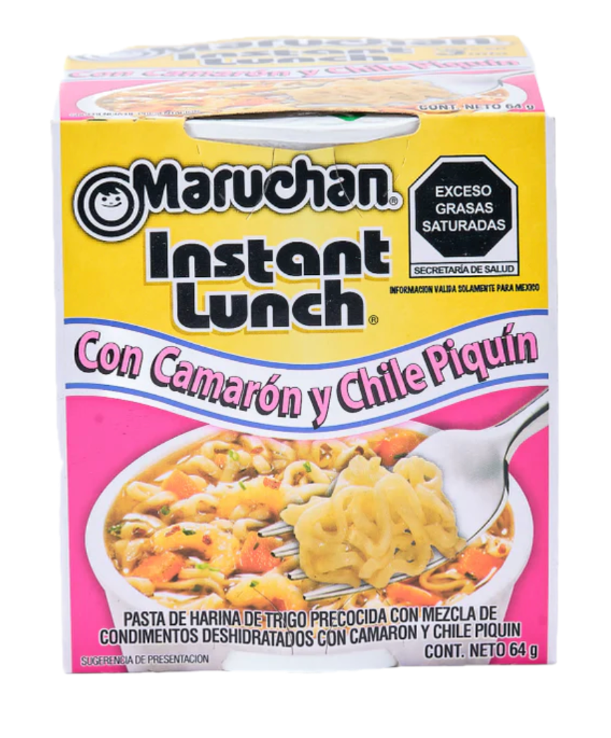 Maruchan Instant Lunch con Camarón y Chile Piquín
