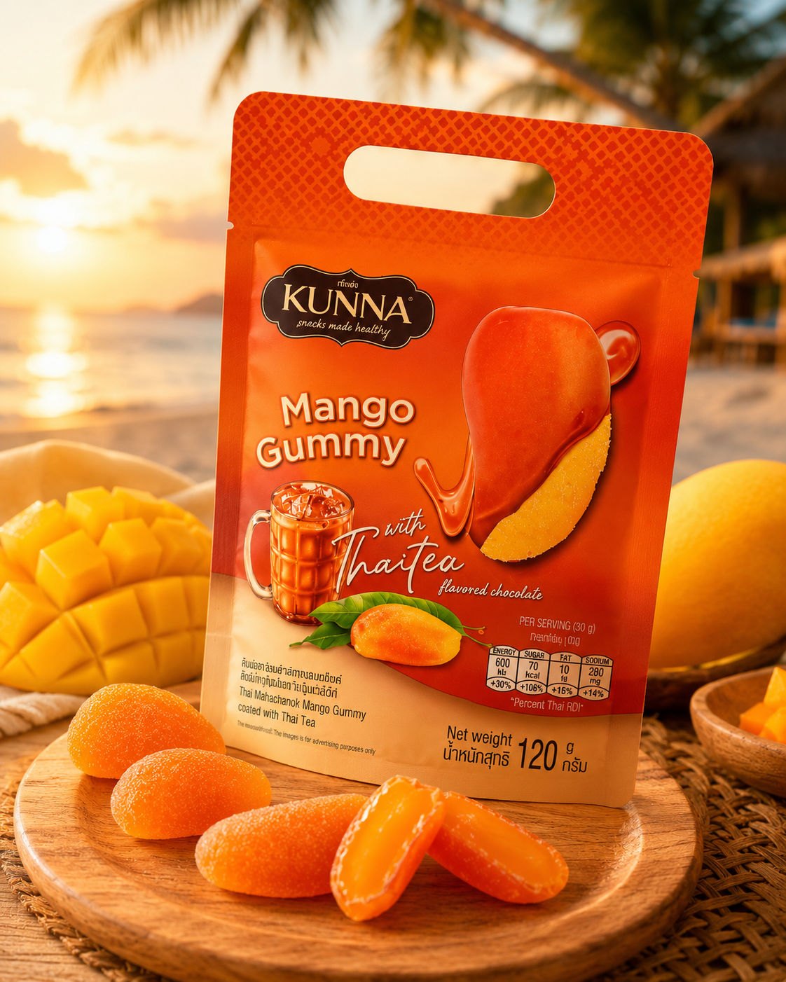 Mango Gummy with Thai Tea