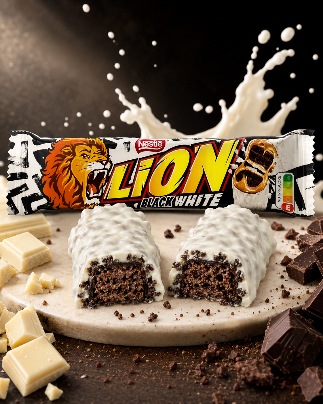 Lion Black White