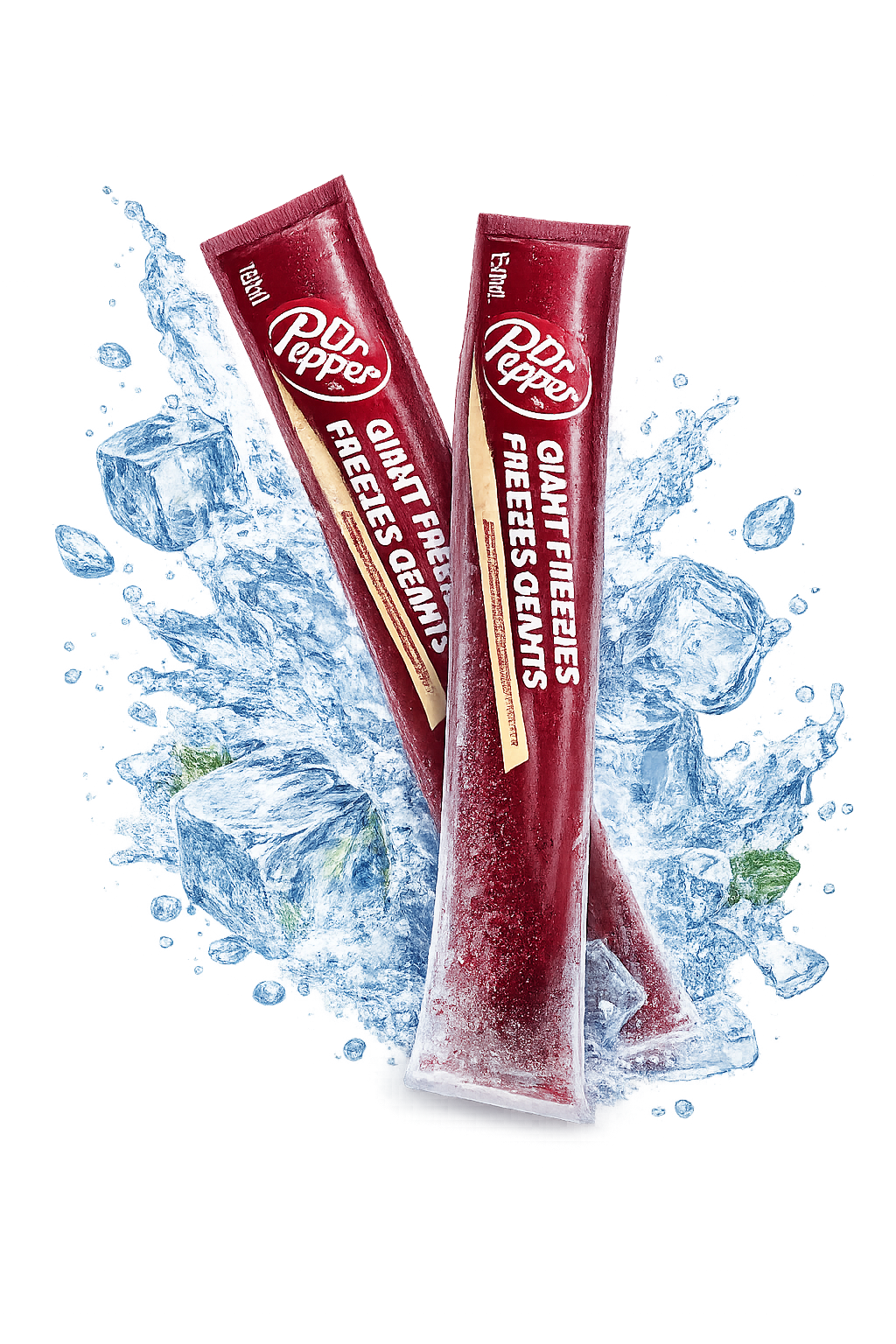 Dr Pepper Cream Soda Giant Freezer Pops