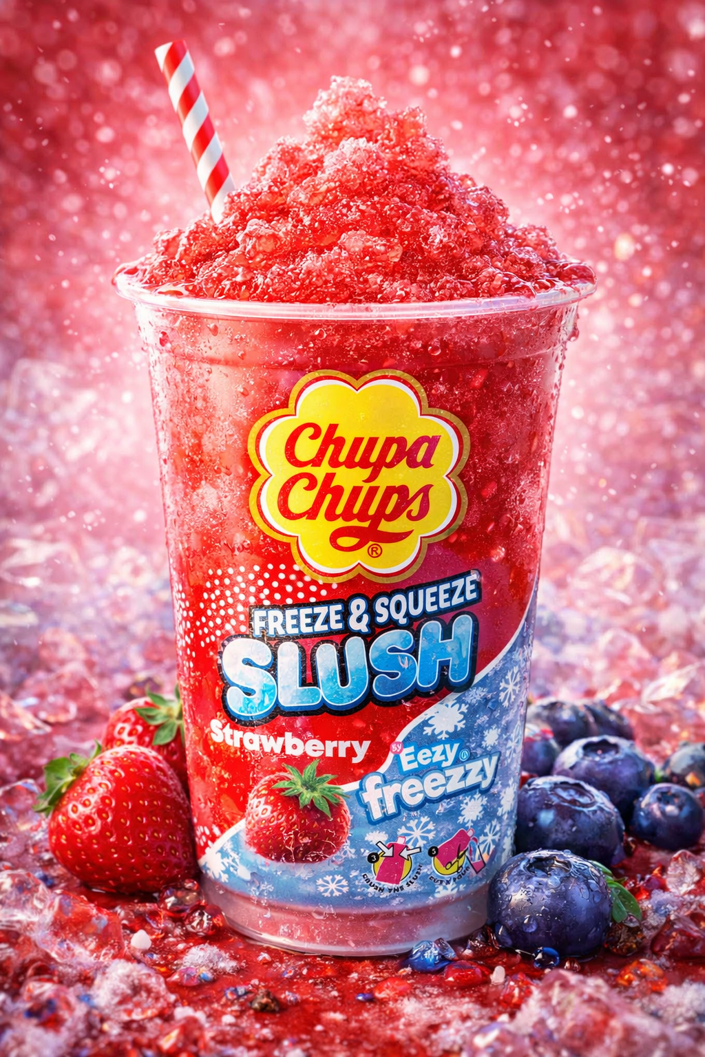 Chupa Chups Strawberry Slush 250ml