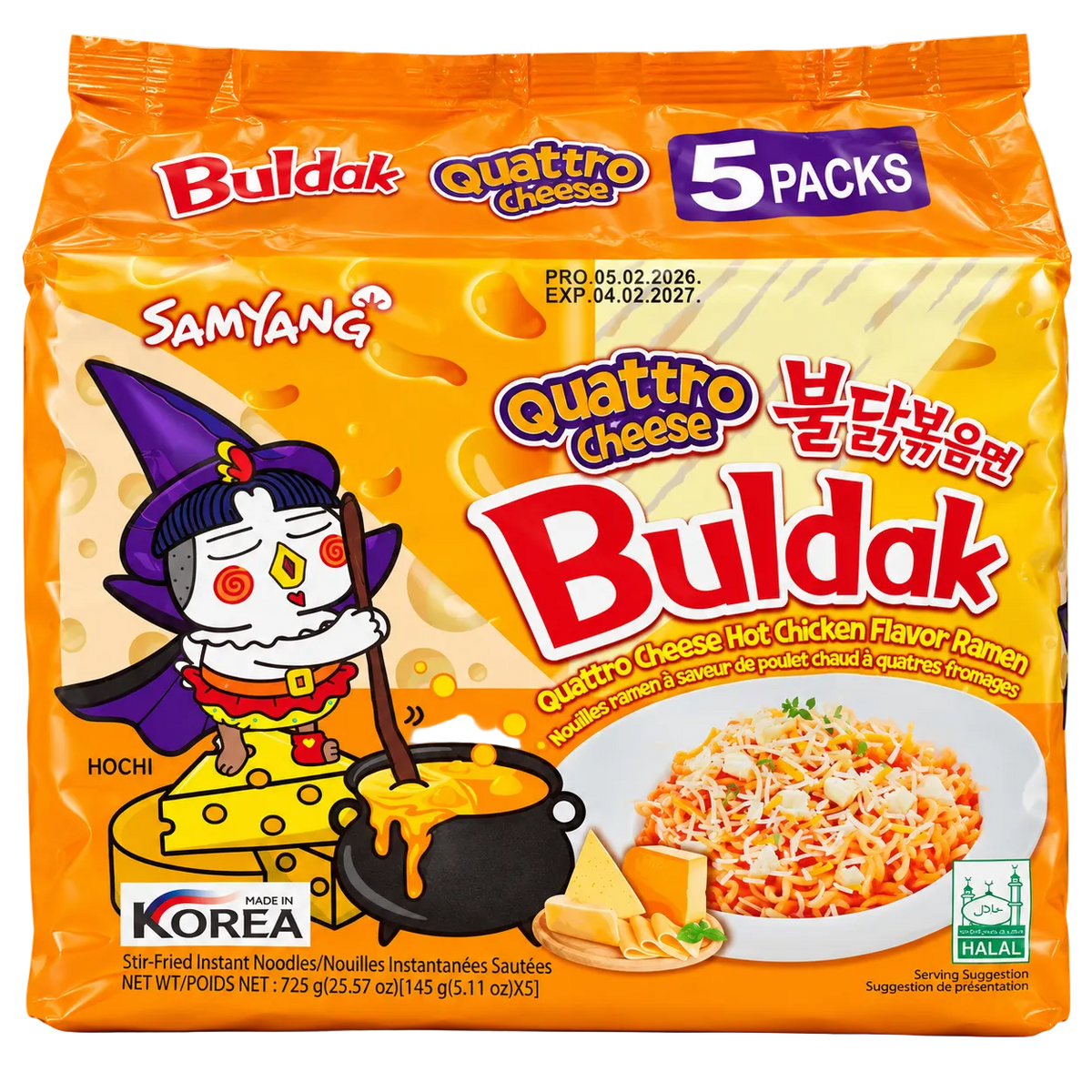 Buldak Quattro Cheese 5x Packs