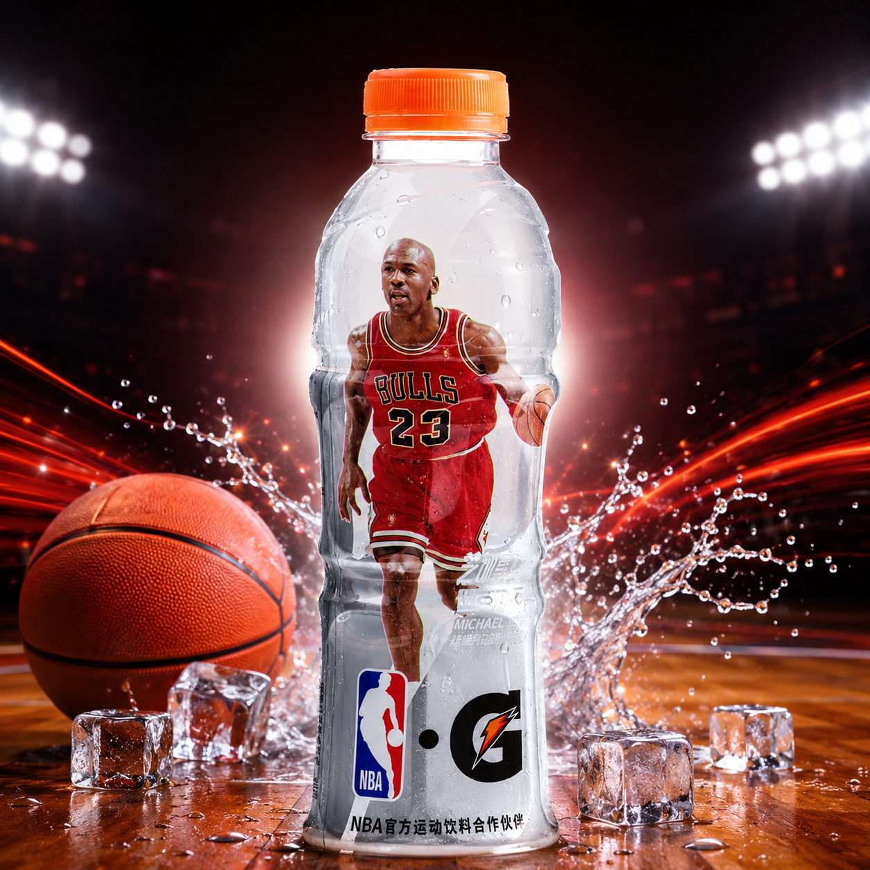 Gatorade Michael Jordan bottle Red pomelo CN 600ml