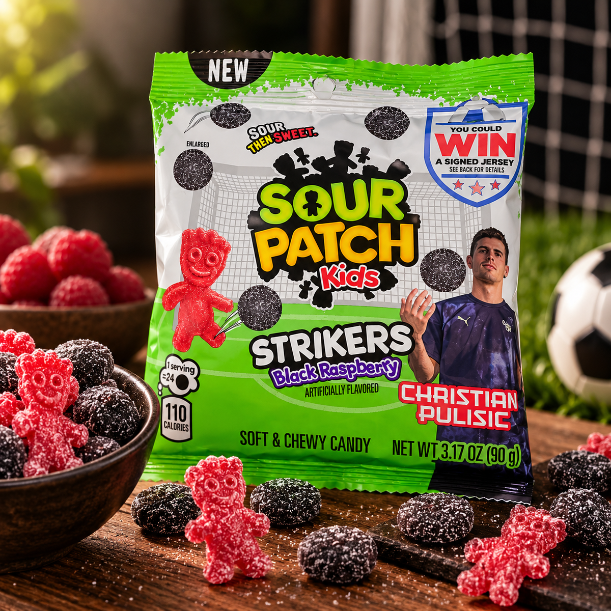 Sour Patch Kids Strikers Black Raspberry – Saure Fruchtgummis | Sauer, dann Süß