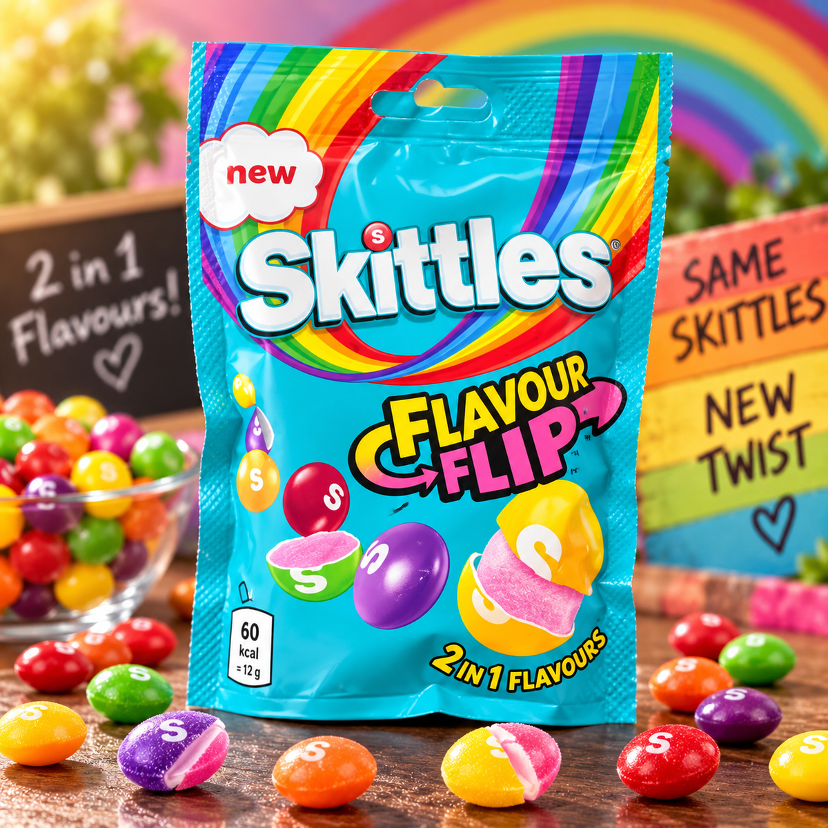 Skittles Flavour Flip – Bunte Kaubonbons mit 2-in-1 Geschmack 🌈