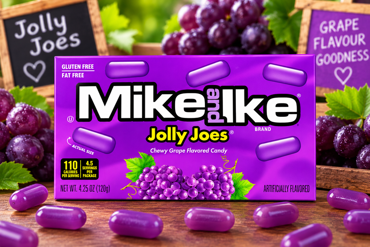 Mike and Ike Jolly Joes – Fruchtige Kaubonbons mit Traubengeschmack | 120 g