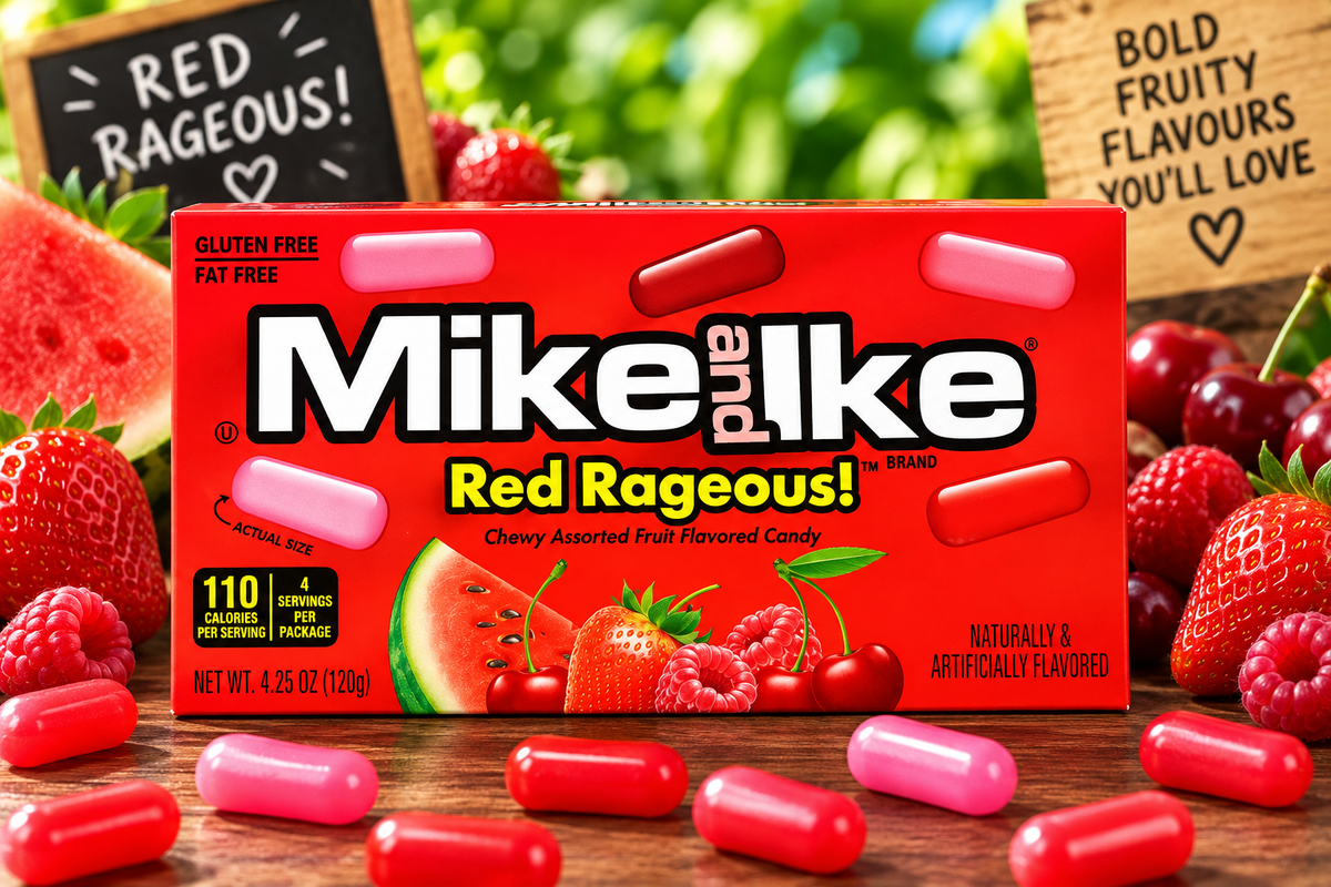 Mike and Ike Red Rageous! – Fruchtige Kaubonbons mit roten Fruchtaromen | 120 g