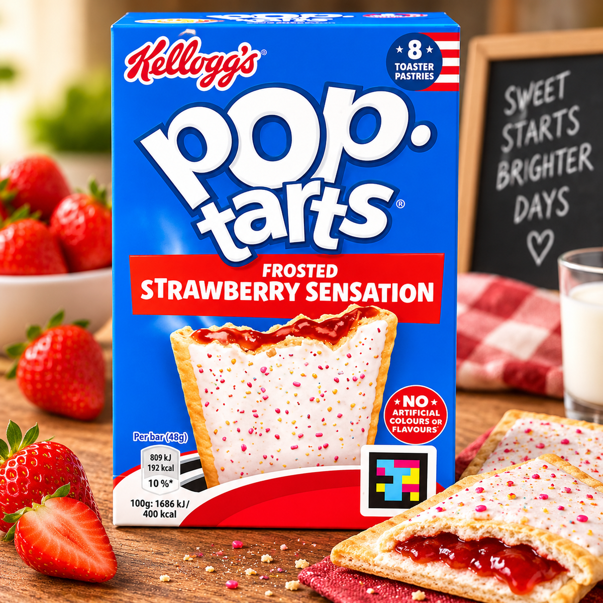 Kellogg’s Pop-Tarts Frosted Strawberry Sensation – 8 Toaster Pastries
