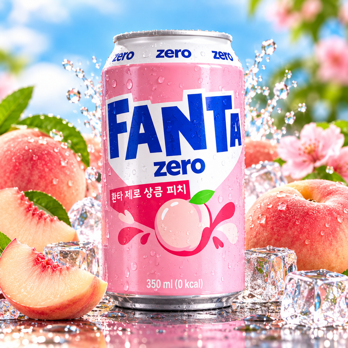 Fanta Zero Peach – Pfirsich – Korea Edition – 350 ml