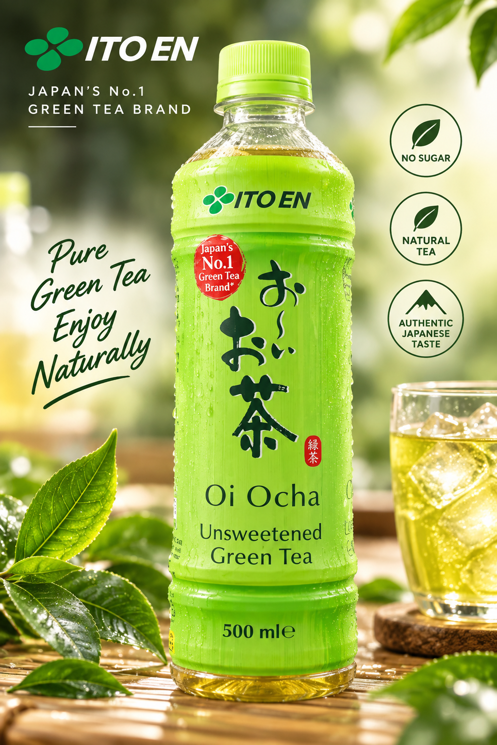 ITO EN Oi Ocha – Ungesüsster Japanischer Grüntee 500 ml