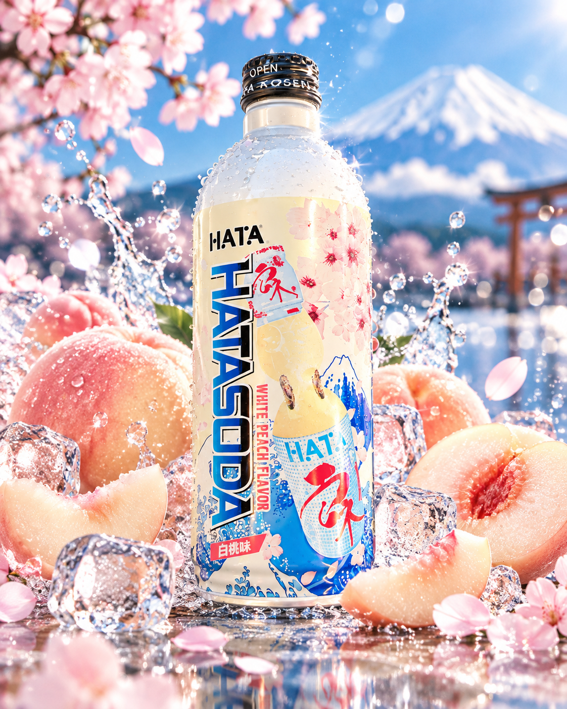 HATA HATASODA White Peach – Japanische Pfirsich-Limonade