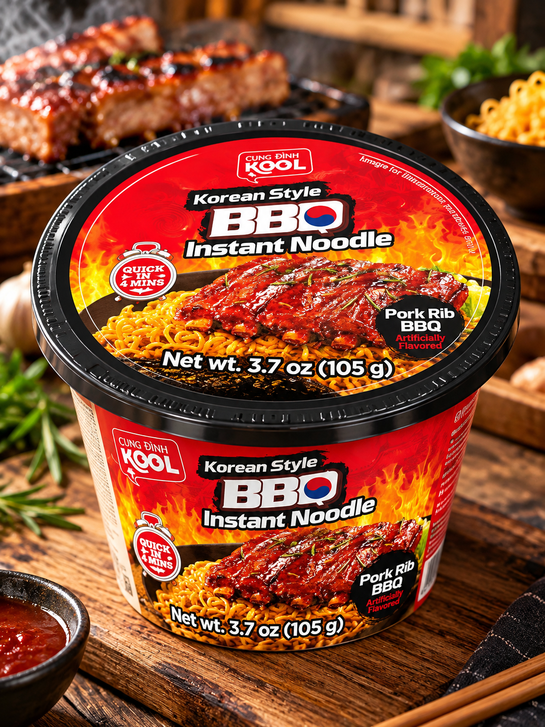 Korean Style BBQ Noodle Bowl – 105 g