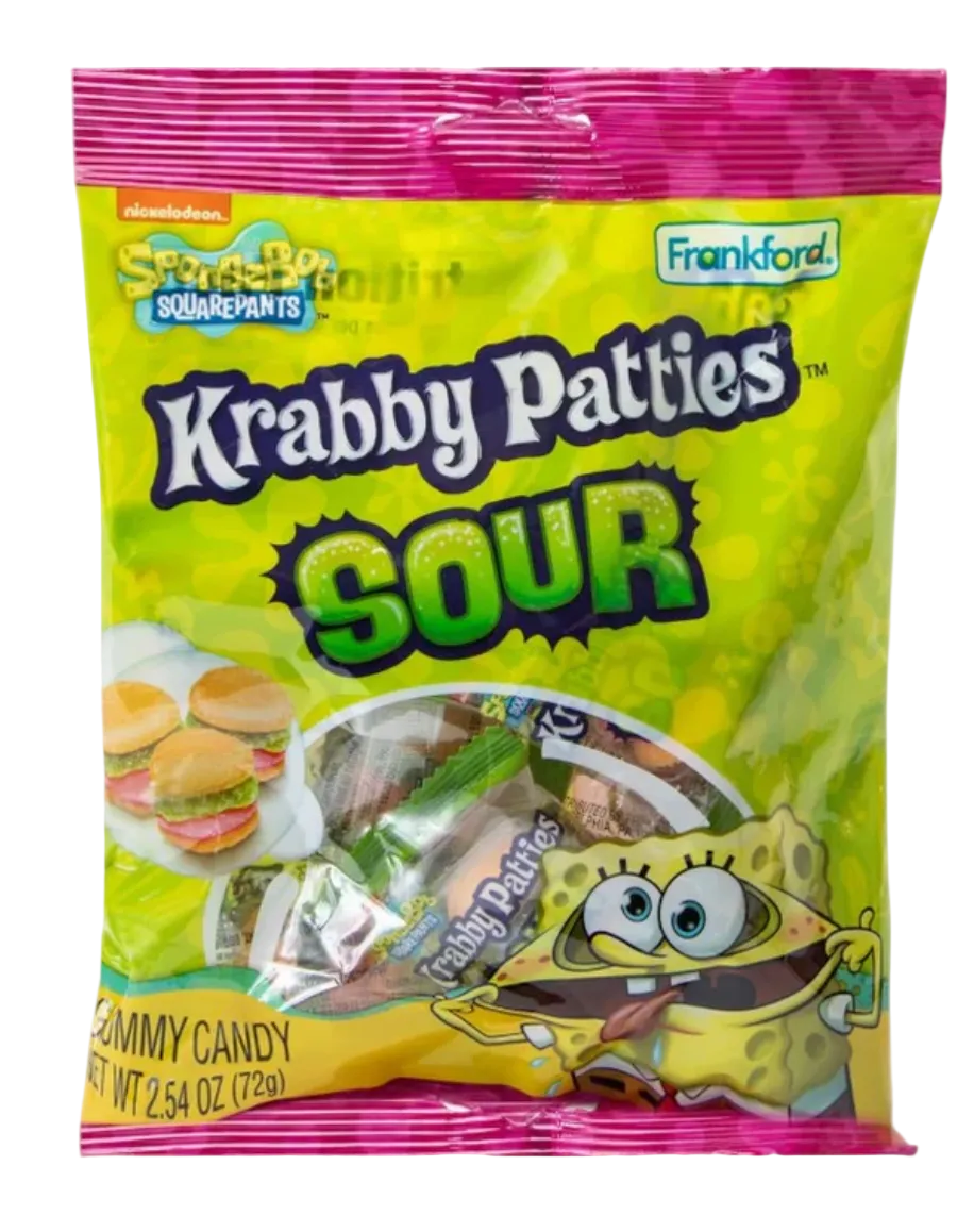 Spongebob Krabby Patties Sour Peg Bag