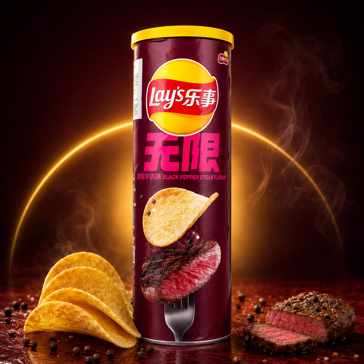 Lays Chips Black Pepper Steak 90g