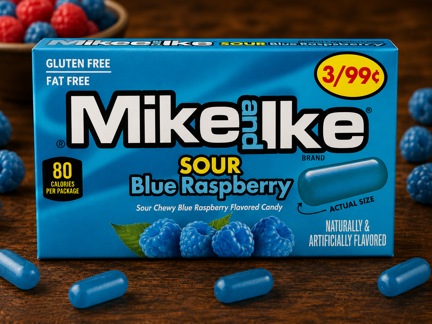 MIKE & IKE 120 GR SOUR BLUE RASPBERRY