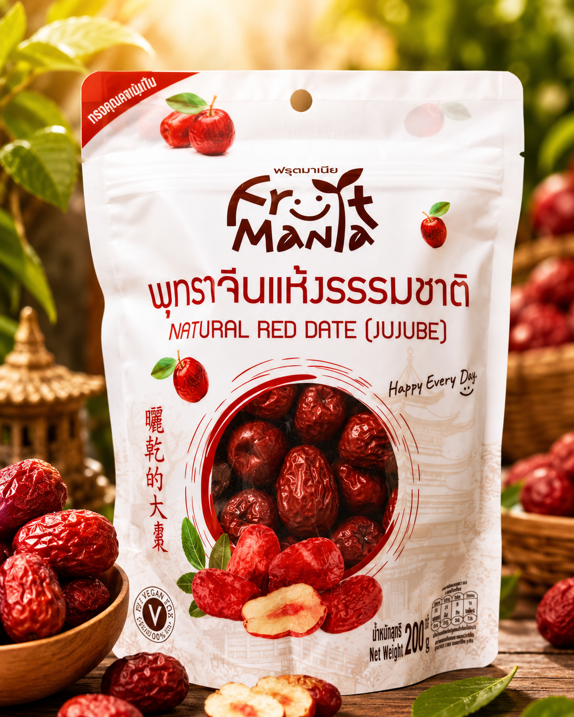 Natural Red Dates (Rote Datteln) Jujube