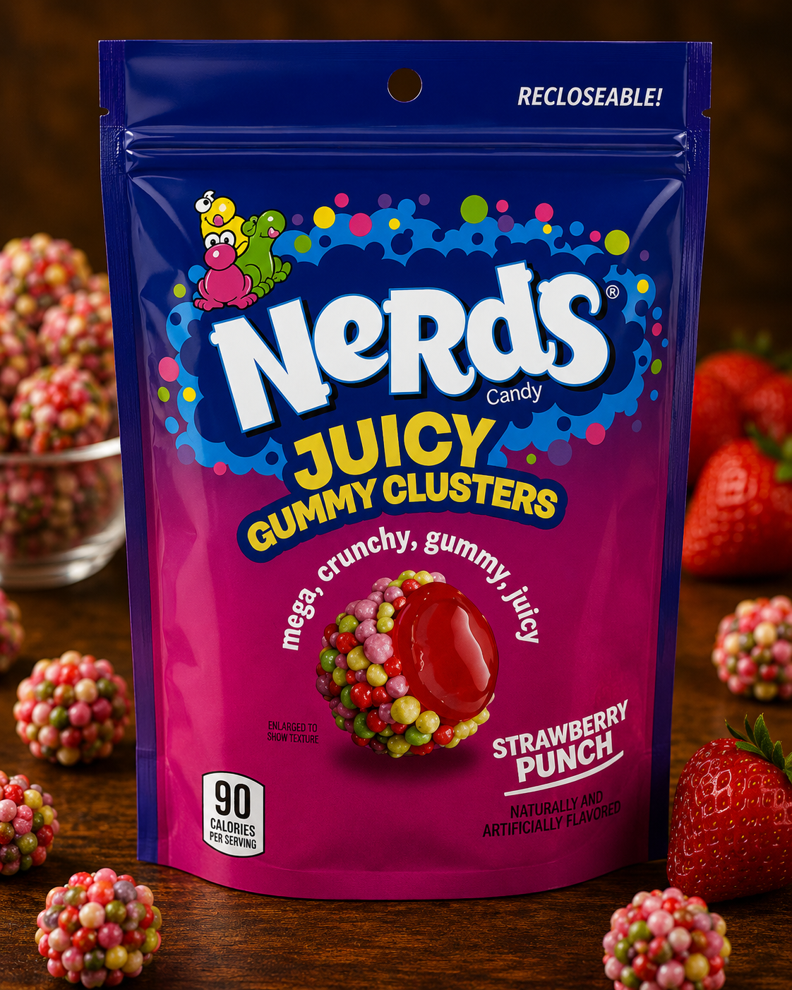 NERDS 128 GR GUMMY CLUSTERS JUICED