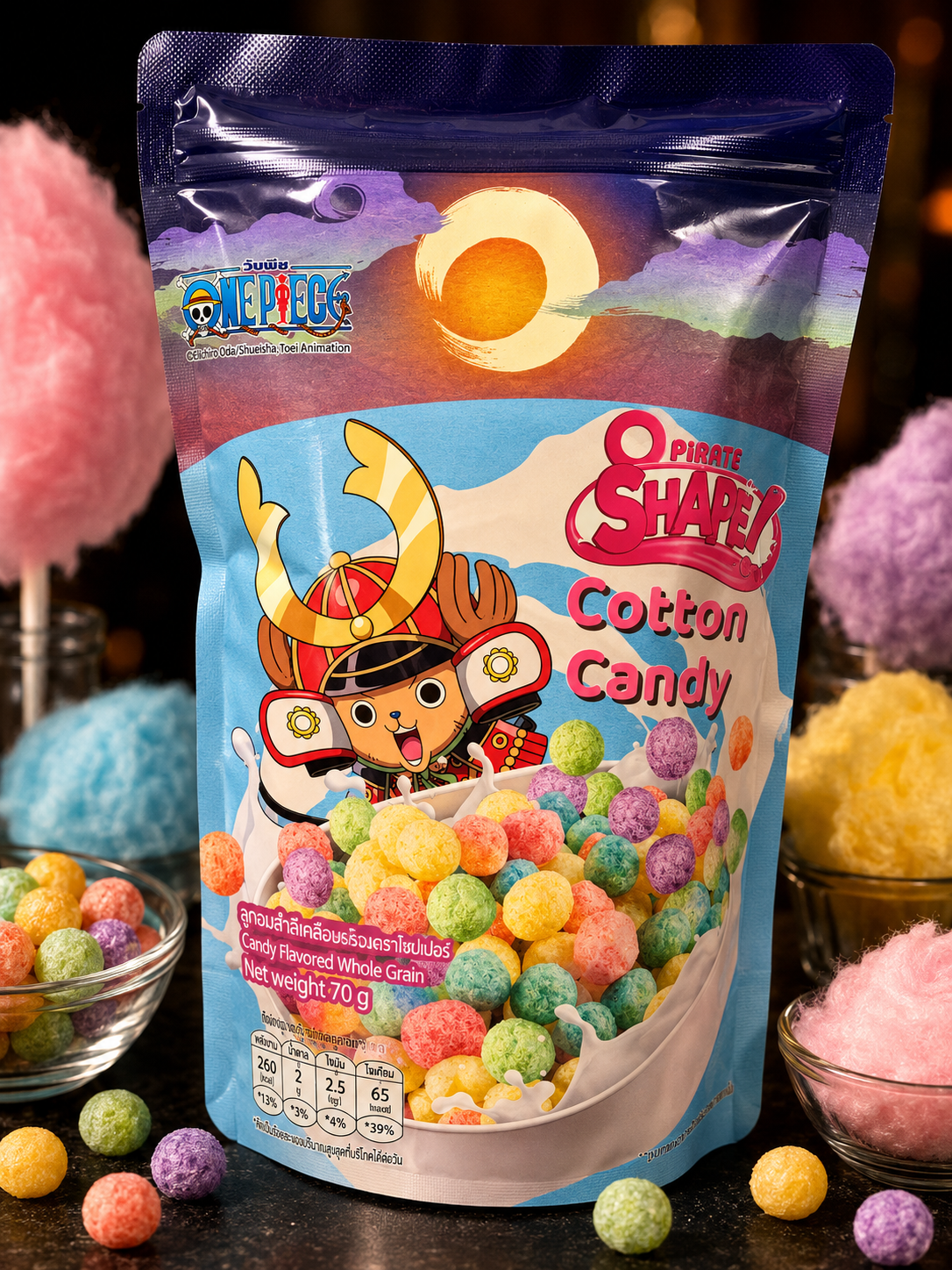 One Piece O Püff Shake Cotton Candy Cereal
