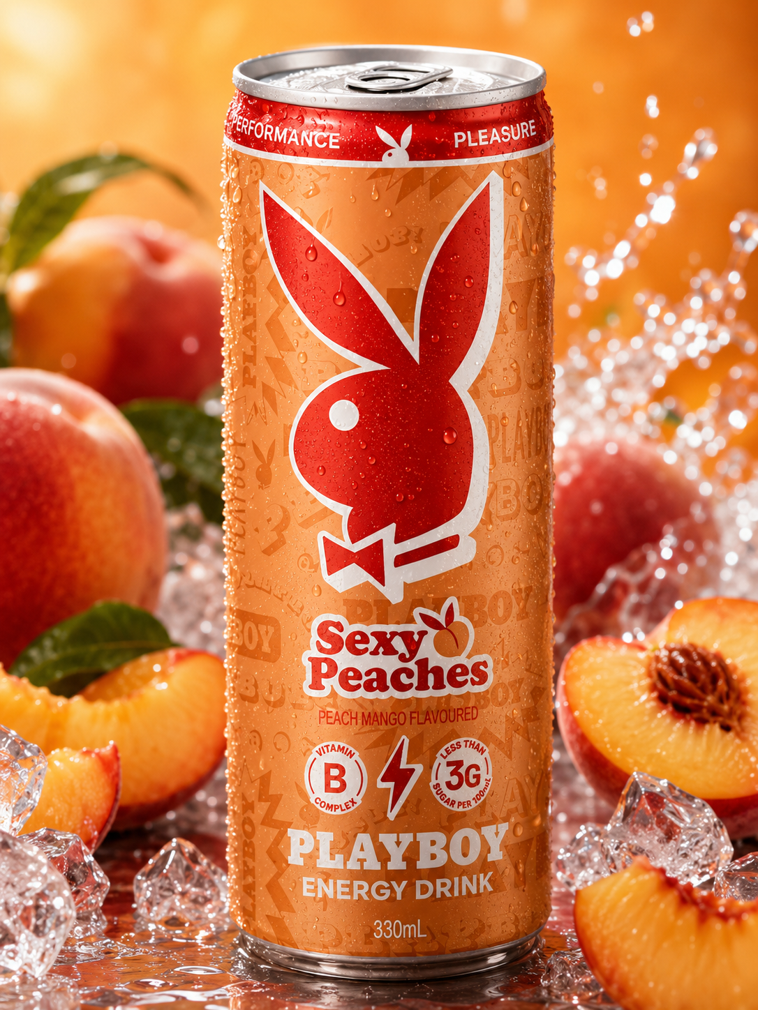 Playboy Sexy Peaches Energy Drink – Peach-Mango