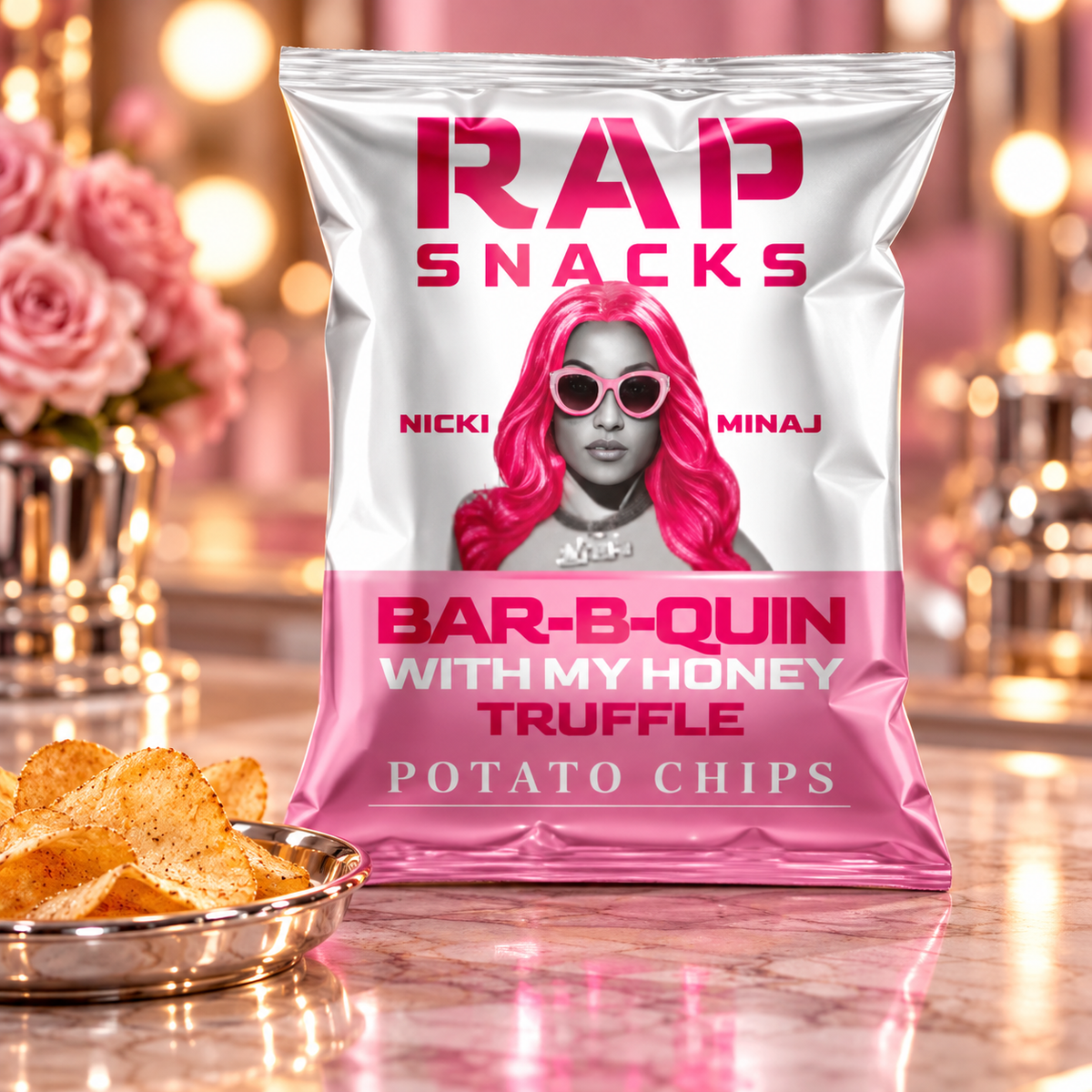 NICKI MINAJ BARBIE-QUE HONEY TRUFFLE CHIPS NEW SNACK RAP 71 g