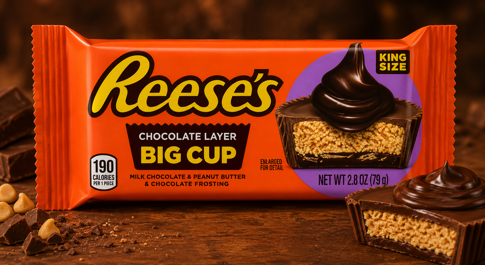 REESES 79g PEANUT BUTTER & CHOCOLATE LAVA KING SIZE
