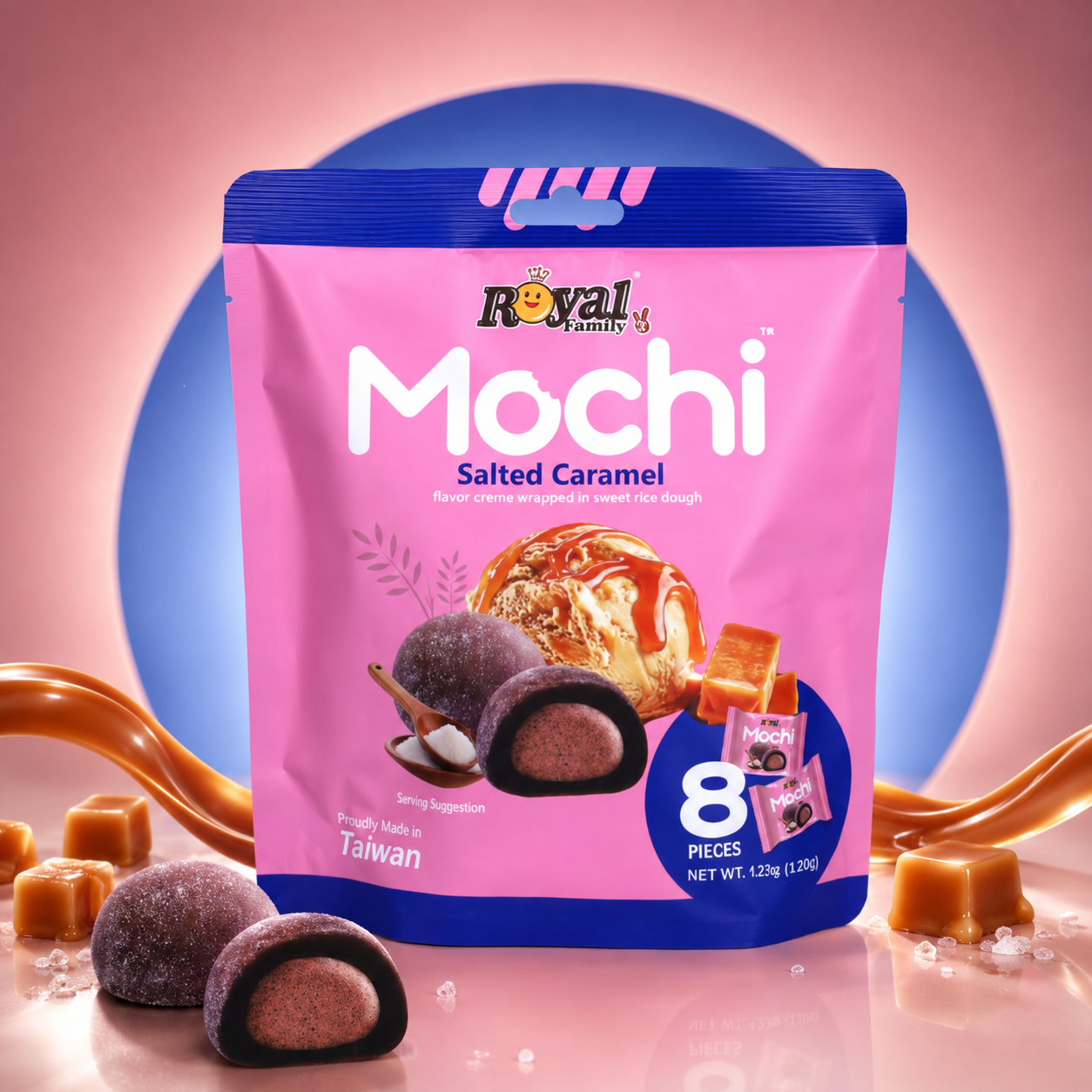 Royal Family Mochi Salted Caramel 120g