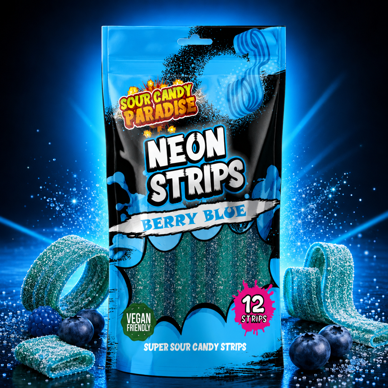Sour Candy Paradise Neon Berry Blue 130g