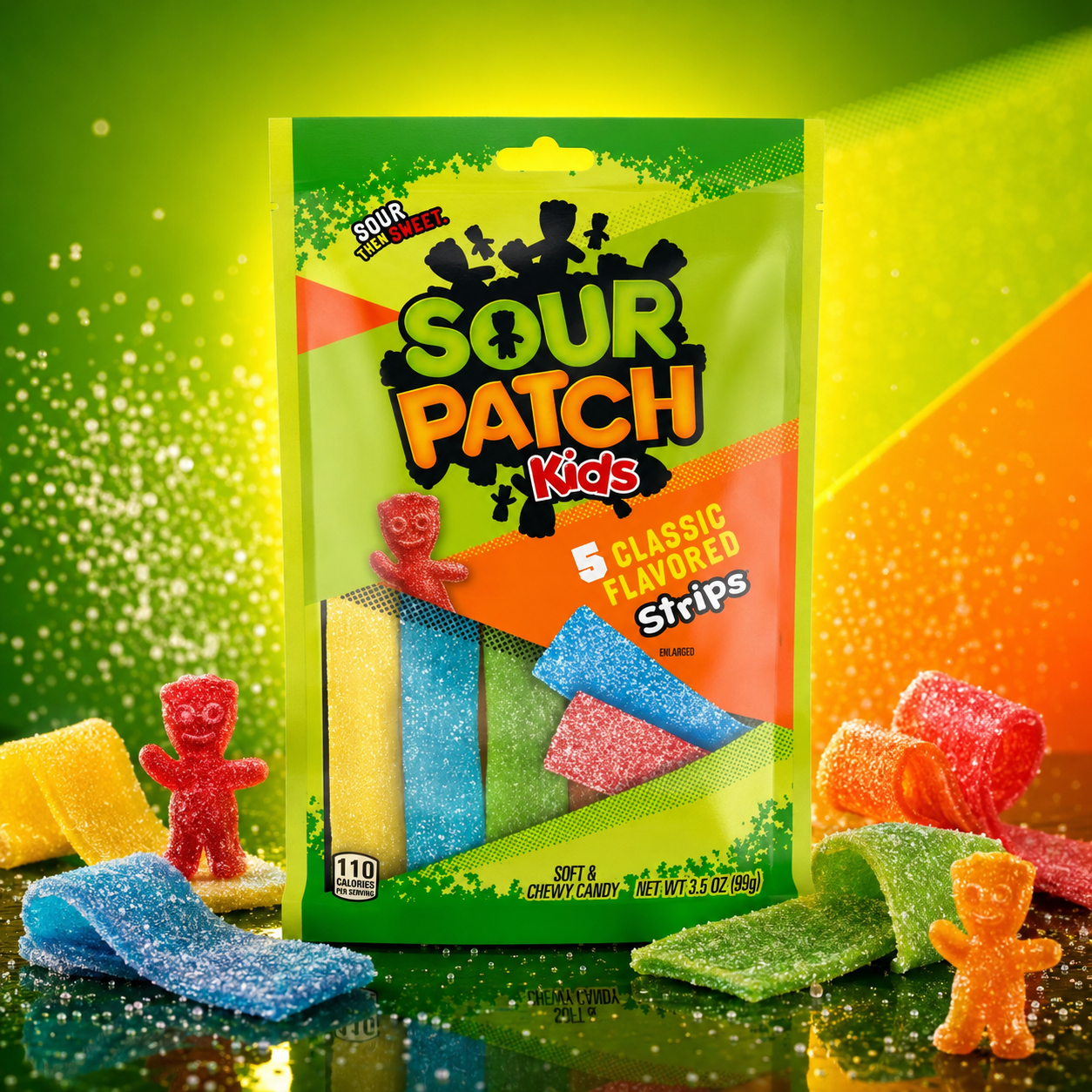 Sour Patch Kids ASSORTED SOFT CANDY STRIPS BAG 3.5oz