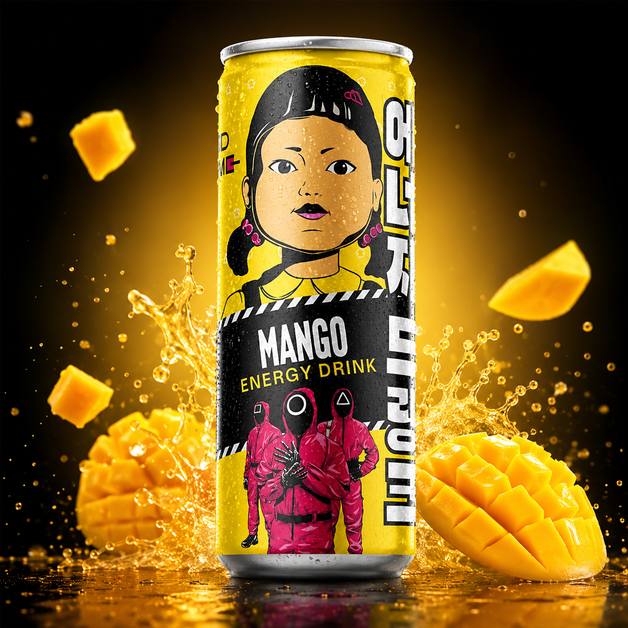 Squid Game Mango Energy Drink
