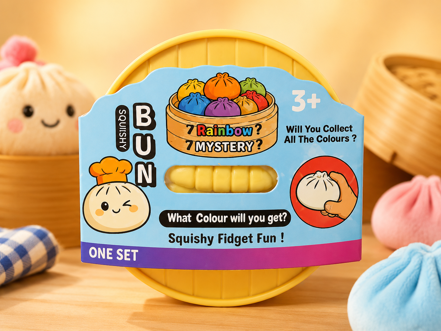 Squishy Bun Rainbow Mystery Fidget Fun