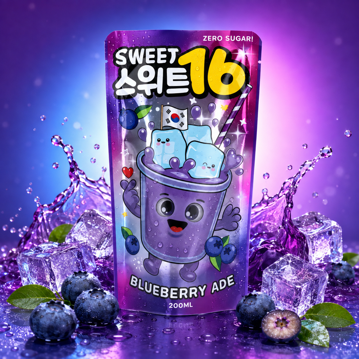 Sweet16 Blueberry Ade (Zero Sugar) with Sweeteners 200ml