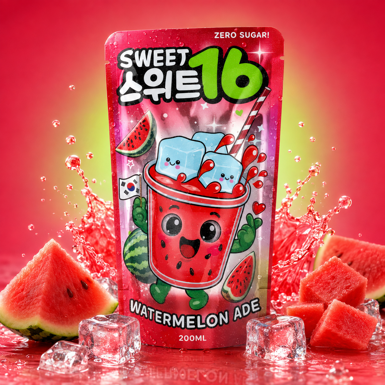 Sweet16 Watermelon Ade (Zero Sugar) with Sweeteners 200ml