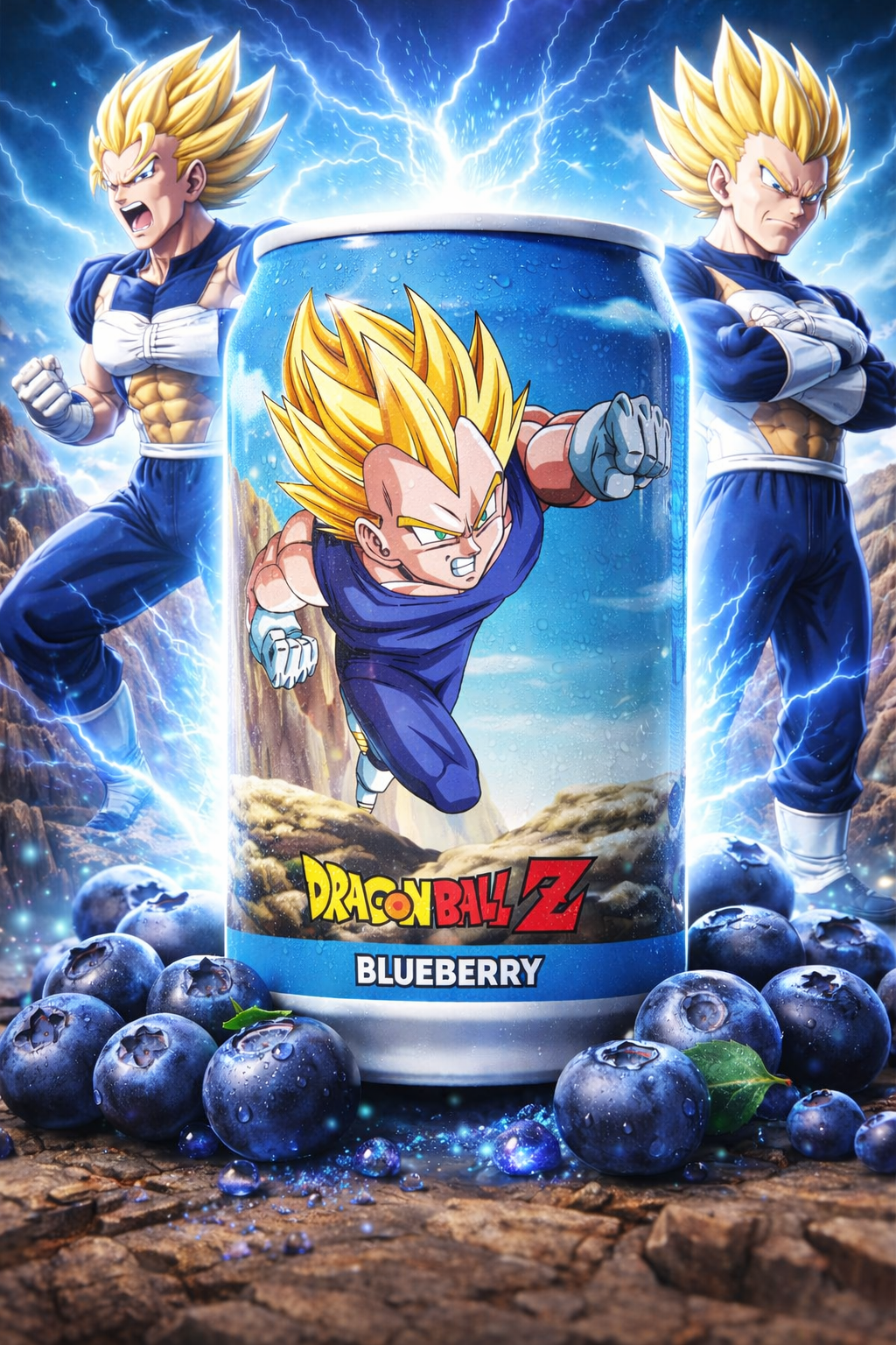 Dragonball Z Blueberry Soda Vegeta 330ml DBZ