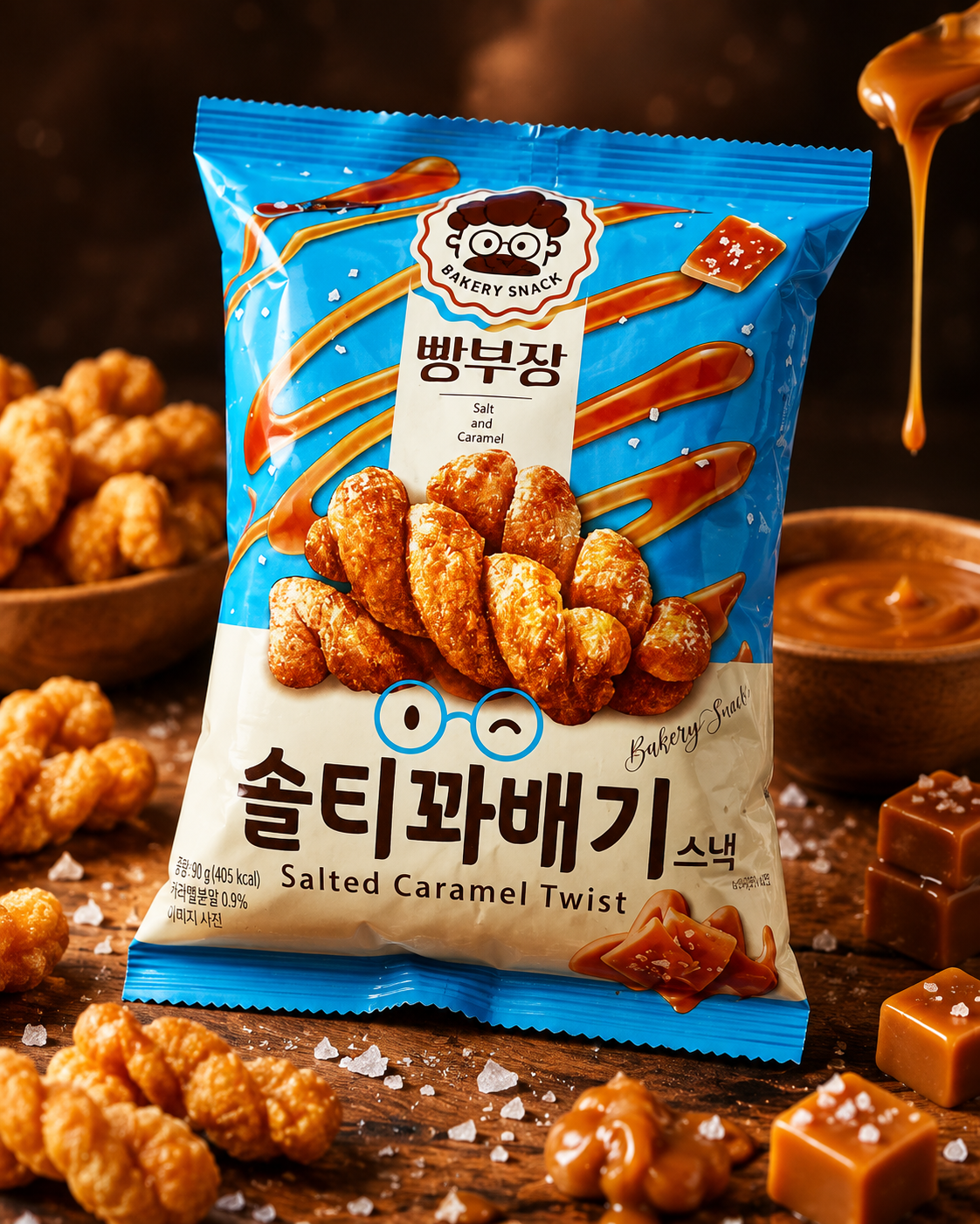 Bakery Snack Salted Caramel Twist – Korean Crunch Snack