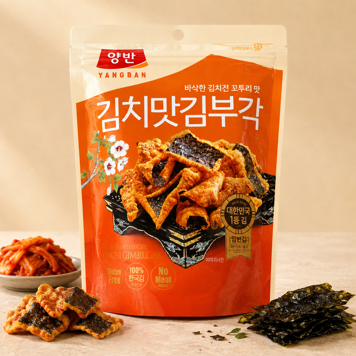 YANGBAN Kimchi Korean Seaweed Chips