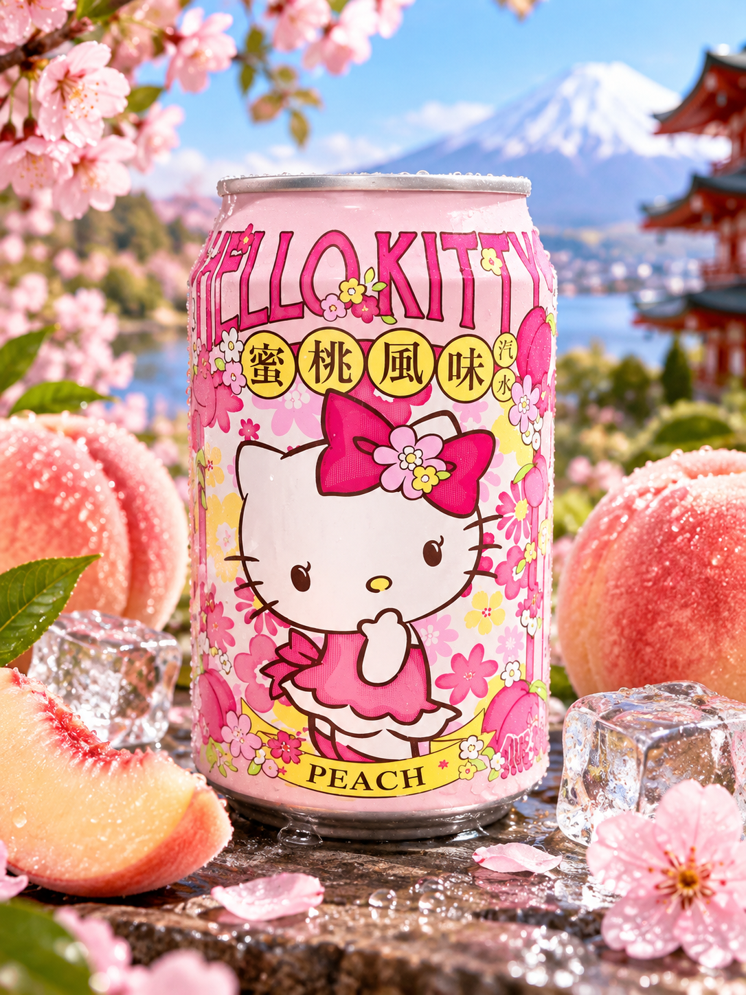 Hello Kitty Peach Soda – 330 ml