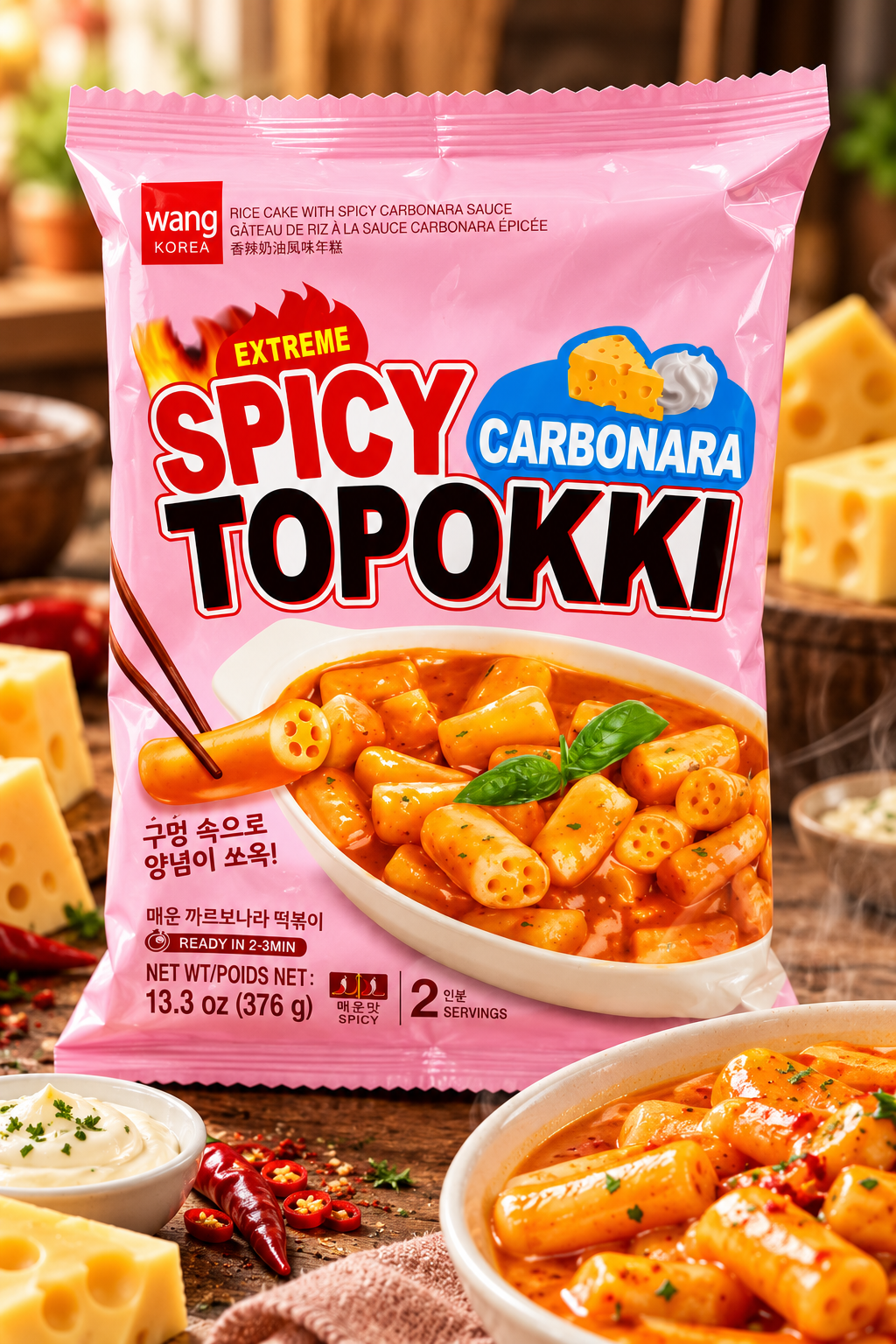 Spicy Carbonara Tteokbokki Beutel – 376 g
