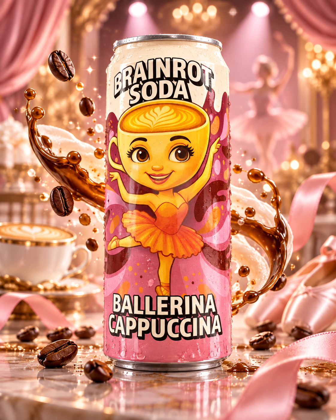 Brainrot Soda BALERINA CAPPUCCINA 250ml - zero sugar