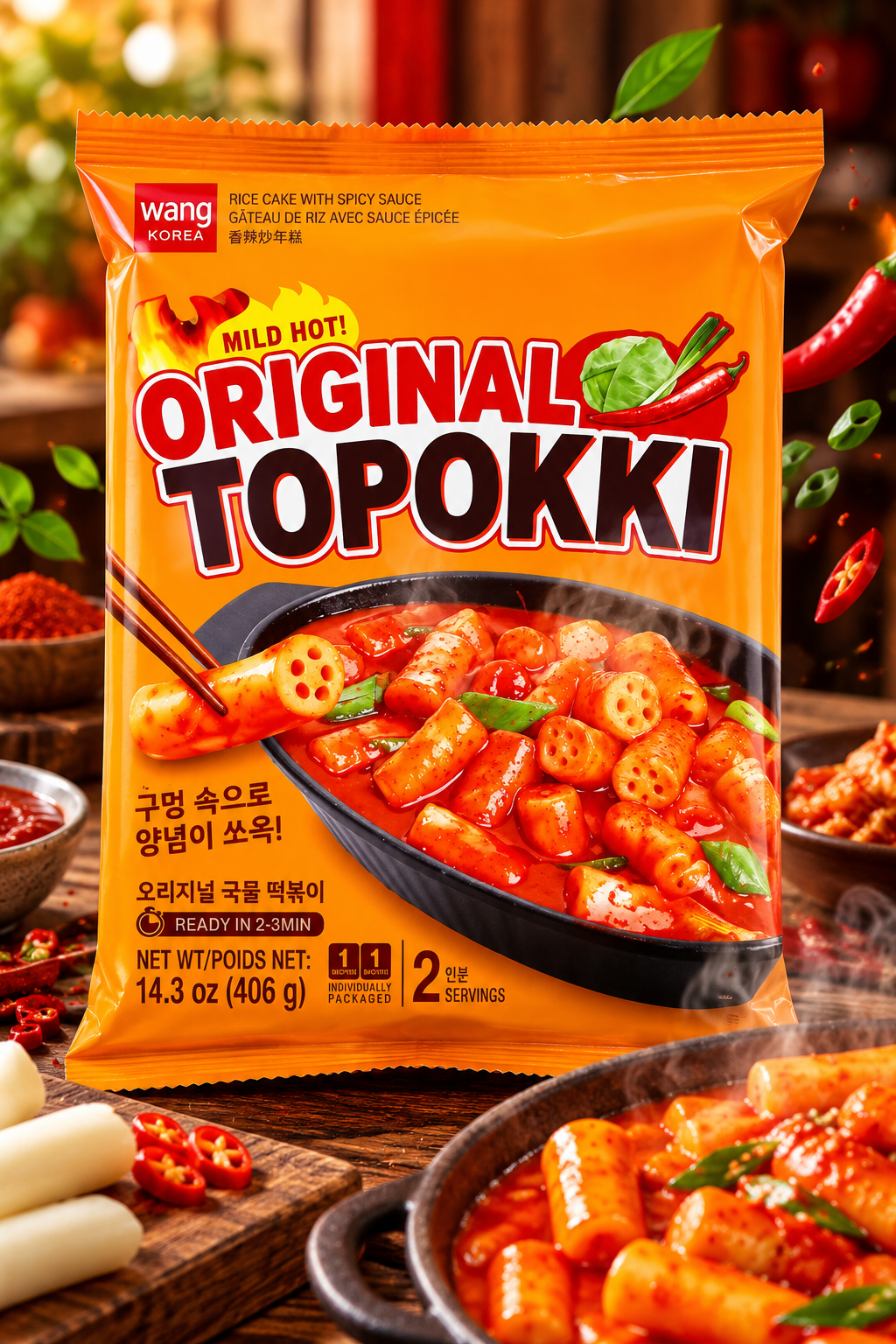 Wang Original mild Hot Tteokbokki – 406 g