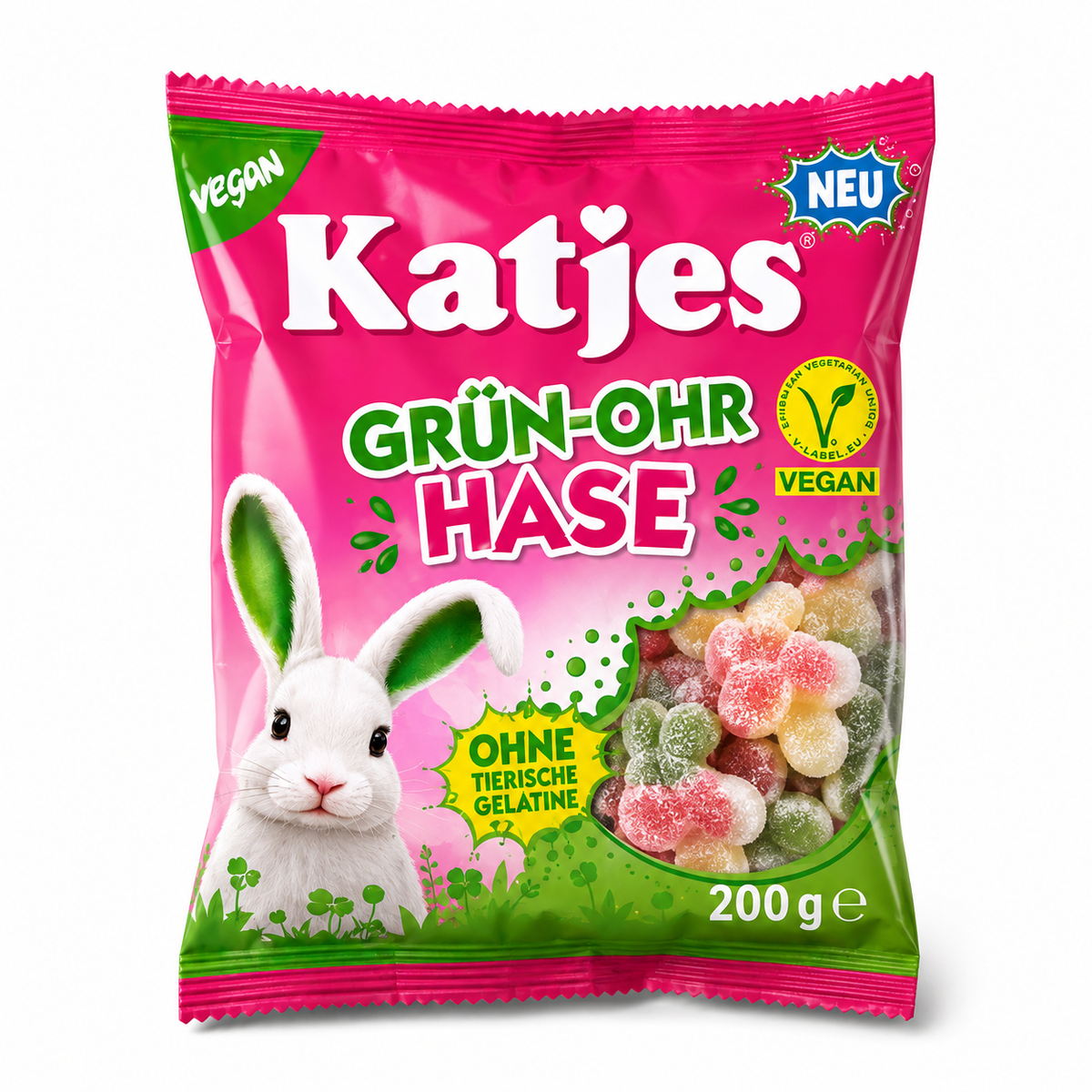 Katjes Grün-Ohr Haase Big Pack 210g