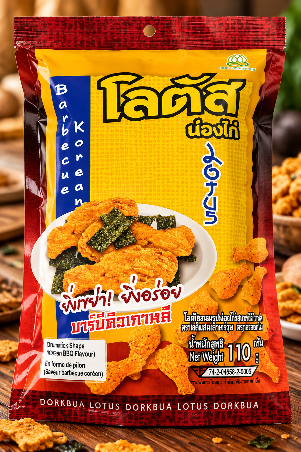 Dorkbua Seaweed & Korea BBQ Drumstick – 110 g